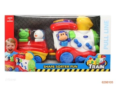 B/O CARTOON PUZZLE CAR W/LIGHT/MUSIC(NOT INCLUDED 3PCS*AA BATTERIES)