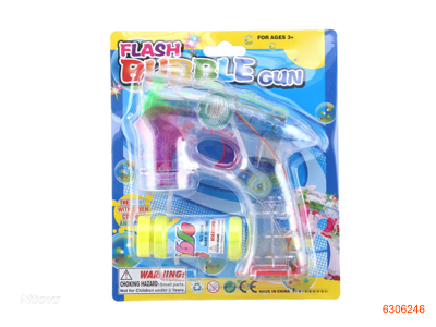 BUBBLE GUN W/MUSIC/LIGHT W/O 3AA BATTERIES