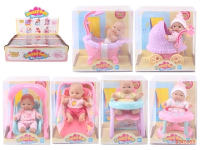 VINYL DOLL/BABY DOLL SET.6ASTD.6PCS/BOX