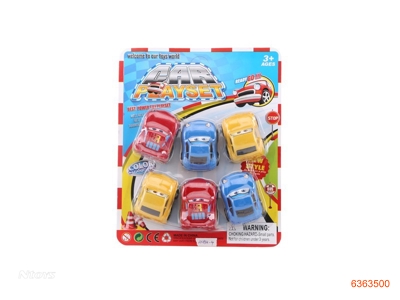 6PCS PULL BACK CAR