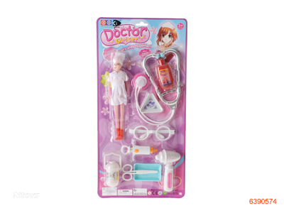 DOCTOR SET W/25CM EMPTY BODY FASHION DOLL