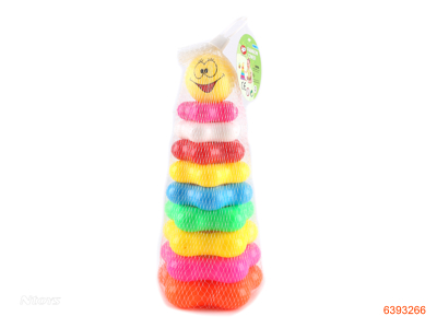 YELLOW SMILING FACE RAINBOW RINGS QUINCUNX