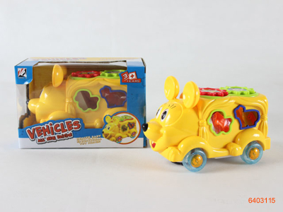 B/O CARTOON MOUSE BLOCK CAR.W/O 3*AAA BATTERIES