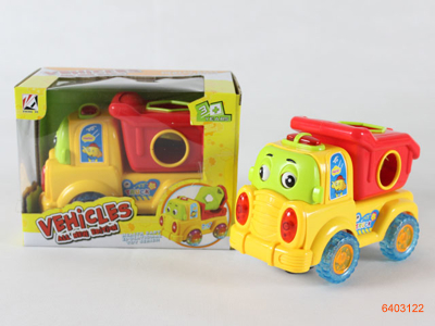 B/O CARTOON CONSTRUCTION TRUCK,W/O 3*AAA BATTERIES