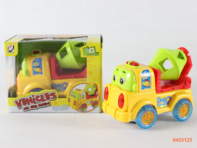 B/O CARTOON CONSTRUCTION TRUCK,W/O 3*AAA BATTERIES