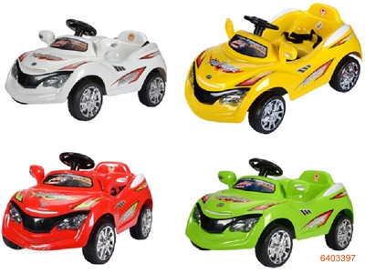 4 CHANNEL R/C RIDE ON CAR.4COLOUR.WITH CHARGE BATTERIES IN CAR,W/O 2*AAA BATTERIES
