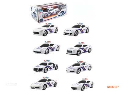 1:16 4FUNCTION R/C POLICE CAR W/LIGHT/SOUND/CHARGER/4*1.2V AA BATTERIES IN CAR.W/O 2*1.5V AA BATTERIES IN CONTROLLER.8ASTD