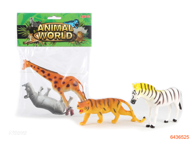 6INCH WILDLIFE ANIMALS.2PCS.3ASTD