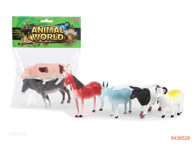 6INCH FARM ANIMALS.2PCS.3ASTD