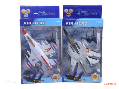 1:80 PULL BACK DIE-CAST PLANE, TWO STYLE,WITH LIGHT AND SOUND