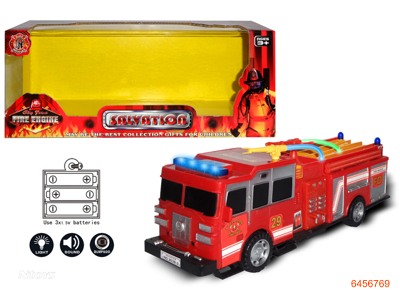 B/O FIRE TRUCK W/LIGHT/SOUND.W/O 3*AA BATTERIES