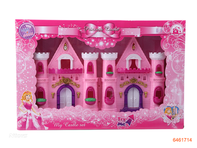 CASTLE SET W/LIGHT/MUSIC W/2*AA BATTERIES