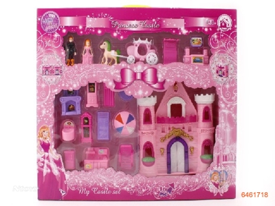 CASTLE SET W/LIGHT/MUSIC/2*AA BATTERIES.2ASTD