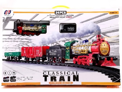 B/O FUME TRAIN TRACK SET W/MUSIC/LIGHT.W/O 4*AA BATTERIES