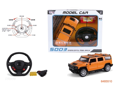 1:12 STEERING WHEEL R/C CAR W/CHARGING BATTERIES & CHARGER.W/O 2AA BATTERIES IN CONTROLLER