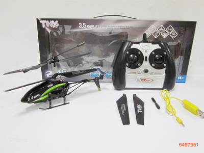 3.5FUNCTION 2.4GHZ R/C HELICOPTER W/USB/3.7V 180MAH BATTERIES IN HELICOPTER.W/O 6*AA BATTERIES IN CONTROLLER