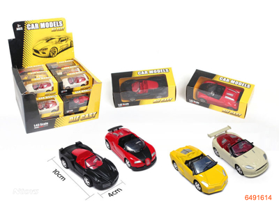 1:43 P/B DIE-CAST CAR.4COLOUR.4ASTD.24PCS/BOX