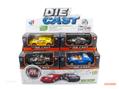 P/B DIE-CAST RACING CAR.4ASTD.12PCS/BOX