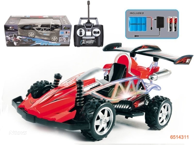 4CHANNELS R/C CAR W/CHARGER/4.8V AA800mAH Ni-CD BATTERIES SET IN CAR/2*AA BATTERIES IN CONTROLLER.2COLOR