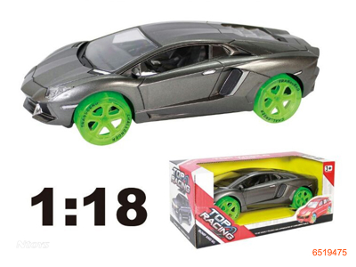 1:18 B/O CAR W/6LIGHT & MUSIC.W/O 4*AA BATTERIES.2COLOUR