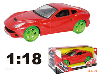 1:18 B/O CAR W/6LIGHT & MUSIC.W/O 4*AA BATTERIES.2COLOUR