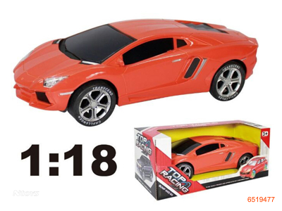 1:18 B/O CAR W/6LIGHT & MUSIC.W/O 4*AA BATTERIES.2COLOUR