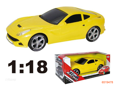 1:18 B/O CAR W/6LIGHT & MUSIC.W/O 4*AA BATTERIES.2COLOUR