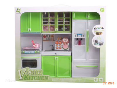 KITCHEN/COOKING SETW/LIGHT & SOUND & 2*AAA BATTERIES