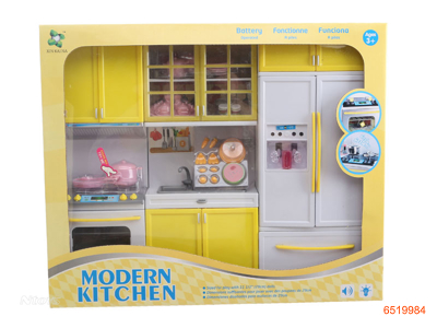 KITCHEN/COOKING SETW/LIGHT & SOUND & 2*AAA BATTERIES