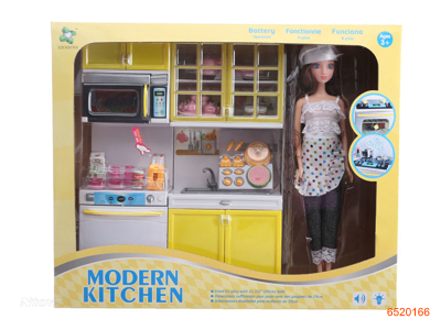 KITCHEN/COOKING SETW/DOLL.2ASTD