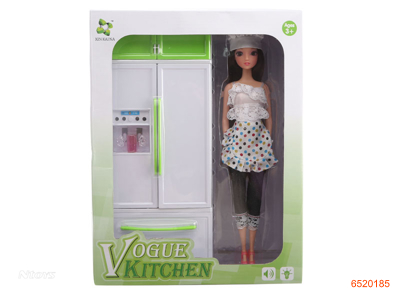 KITCHEN/COOKING SET W/DOLL.2ASTD