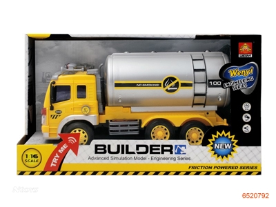 1:16 F/P CONSTRUCTION TRUCK W/LIGHT & MUSIC & 3*AG13 BATTERIES