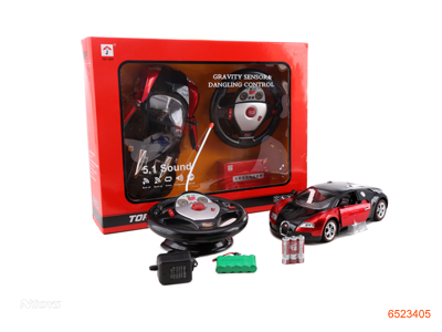 1:14 5CHANNELS R/C CAR W/LIGHT/6V BATTERIES IN CAR/USB CHARGING LINE W/O 3*AA BATTERIES IN CONTROLLER.2COLOURS