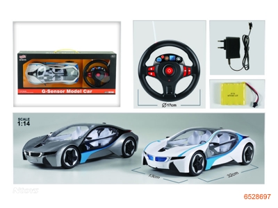 1;14 4CHANNELS R/C CAR W/4.8V BATTERIES IN CAR & CHARGER.W/O 3AA BATTERIES IN CONTROLLER 2COLOUR