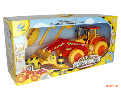 4CHANNELS R/C CONSTURCTION TRUCK W/O 6*AA BATTERIES IN CAR/2*AA BATTERIES IN CONTORLLER