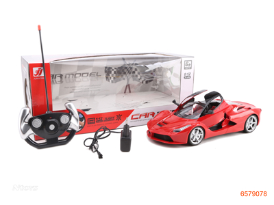 5CHANNELS 1:12 R/C CAR W/6V CHARGER/6V BATTERIES IN CAR,W/O 2AA BATTERIES IN CONTROLLER