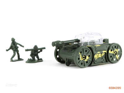 PULL LINE TANK(CANDY TOYS) W/SOLDIER 2ASTD