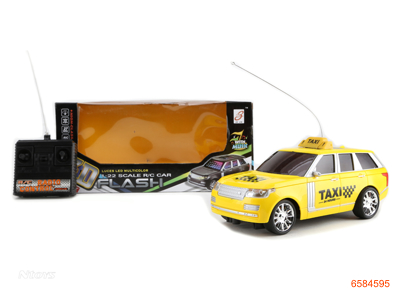 1:20 4CHANNELS R/C TAXI W/3D LIGHT/MUSIC W/O 2AA BATTERIES IN CONTROLLER,3AA BATTERIES IN CAR