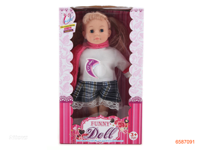 16''DOLL.W/MUSIC/3PCS BUTTON BATTERIES.