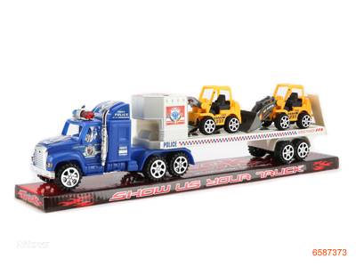 F/P POLICE TRUCK W/2PCS FREE WHEEL CONSTRUCTION TRUCK  2COLOUR