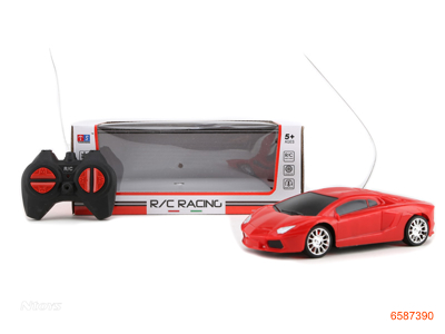 1:24 4CHANNELS R/C CAR W/O 2AA BATTERIES IN CONTROLLER,4AA BATTERIES IN CAR 3COLOUR 2ASTD