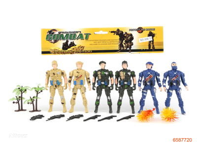 12CM SOLDIER SET 16PCS