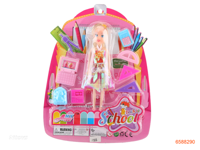 7''FASHION DOLL SET W/STATIONERY