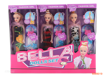 11.5''FASHION DOLL SET.12WINDOW BOX/DISPLAY BOX