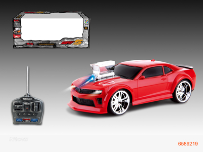 1:16 5CHANNELS R/C CAR W/LIGHT W/O 2AA BATTERIES IN CONTROLLER,4AA BATTERIES IN CAR 2COLOUR