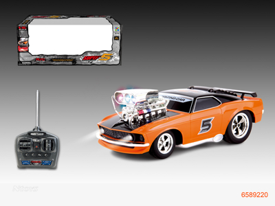 1:16 5CHANNELS R/C CAR W/LIGHT W/O 2AA BATTERIES IN CONTROLLER,4AA BATTERIES IN CAR 2COLOUR