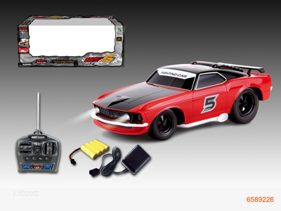 1:16 4CHANNELS R/C CAR W/LIGHT/2AA BATTERIES IN CONTROLLER,4.8V BATTERIES IN CAR 2COLOUR