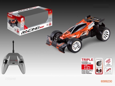 1:14 3CHANNELS R/C CAR W/O 5AA BATTERIES IN CAR,9V BATTERIES IN CONTROLLER 2COLOUR