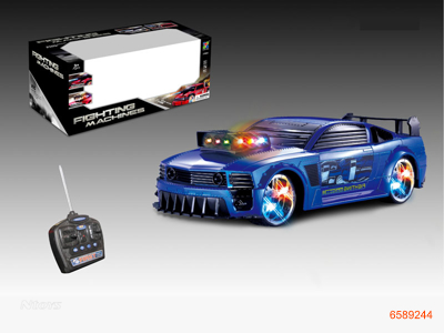 1:16 5CHANNELS R/C CAR W/4.8V BATTERIES IN CAR,2AA BATTERIES IN CONTROLLER 2COLOUR