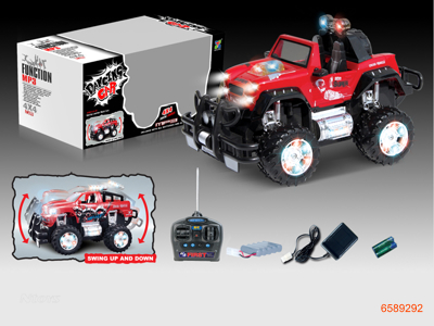 1:14 7CHANNELS R/C CAR W/LIGHT/6V BATTERIES IN CAR,2AA BATTERIES IN CONTROLLER